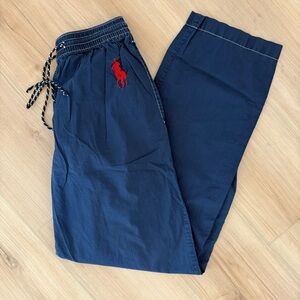 Polo by Ralph Lauren Men's Navy Poplin Pajama Pants - Small